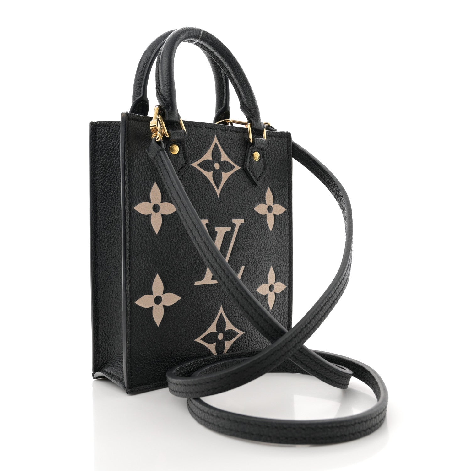 Louis Vuitton Empreinte Monogram Giant Petit Sac Plat Black Beige 3 of 12