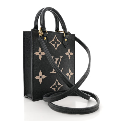 Louis Vuitton Empreinte Monogram Giant Petit Sac Plat Black Beige 3 of 12
