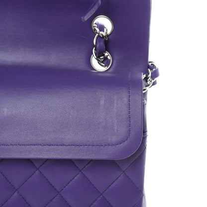 Chanel Lambskin Quilted Medium Double Flap Purple 14 of 16