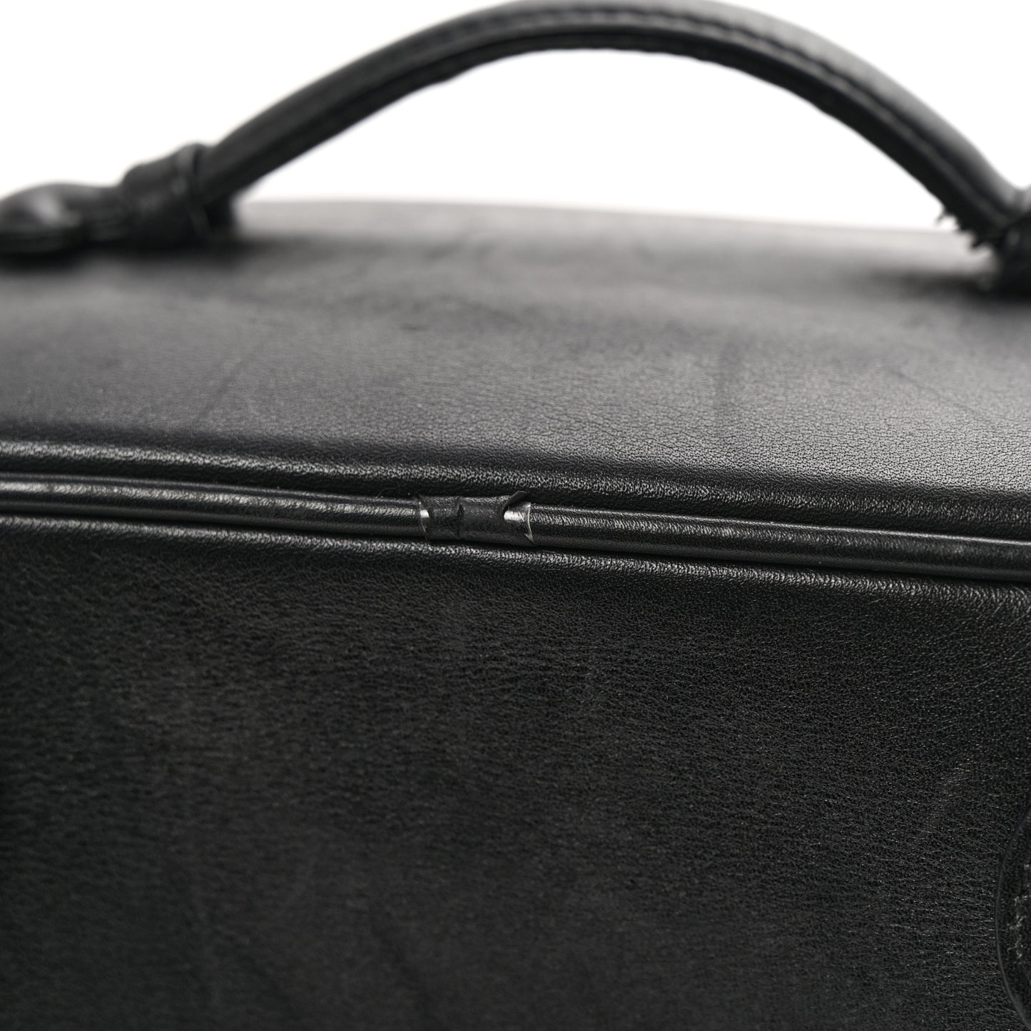 Lambskin Vanity Cosmetic Case Black