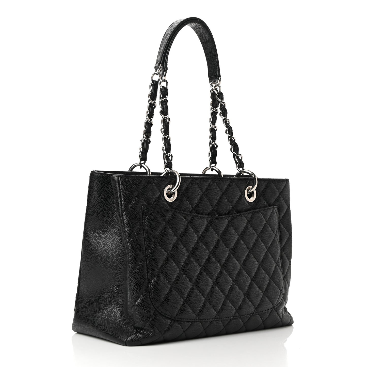 Caviar Quilted Grand Shopping Tote GST Black