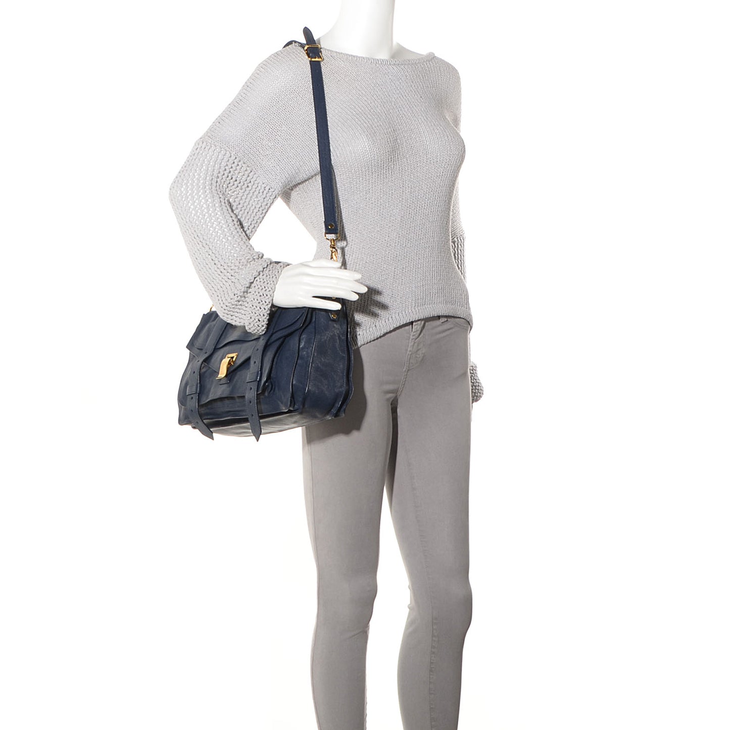 Lambskin PS1 Medium Satchel Midnight