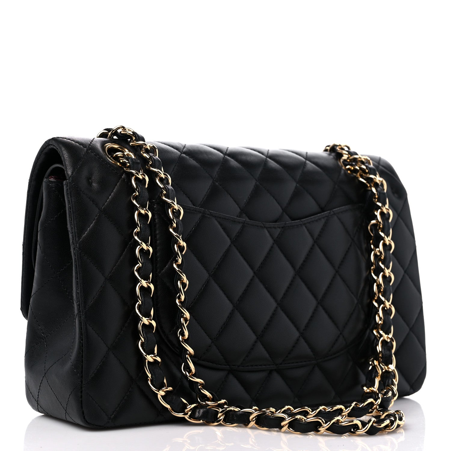 Chanel Lambskin Quilted Medium Double Flap Black 3 of 13