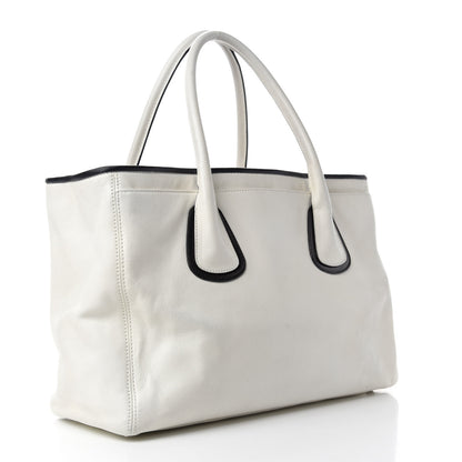 Chanel Lambskin Executive Cerf Shopper Tote White 3 of 11