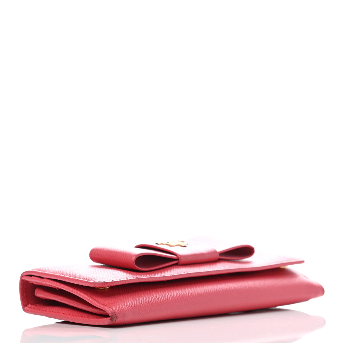 Saffiano Bow Continental Wallet Peonia