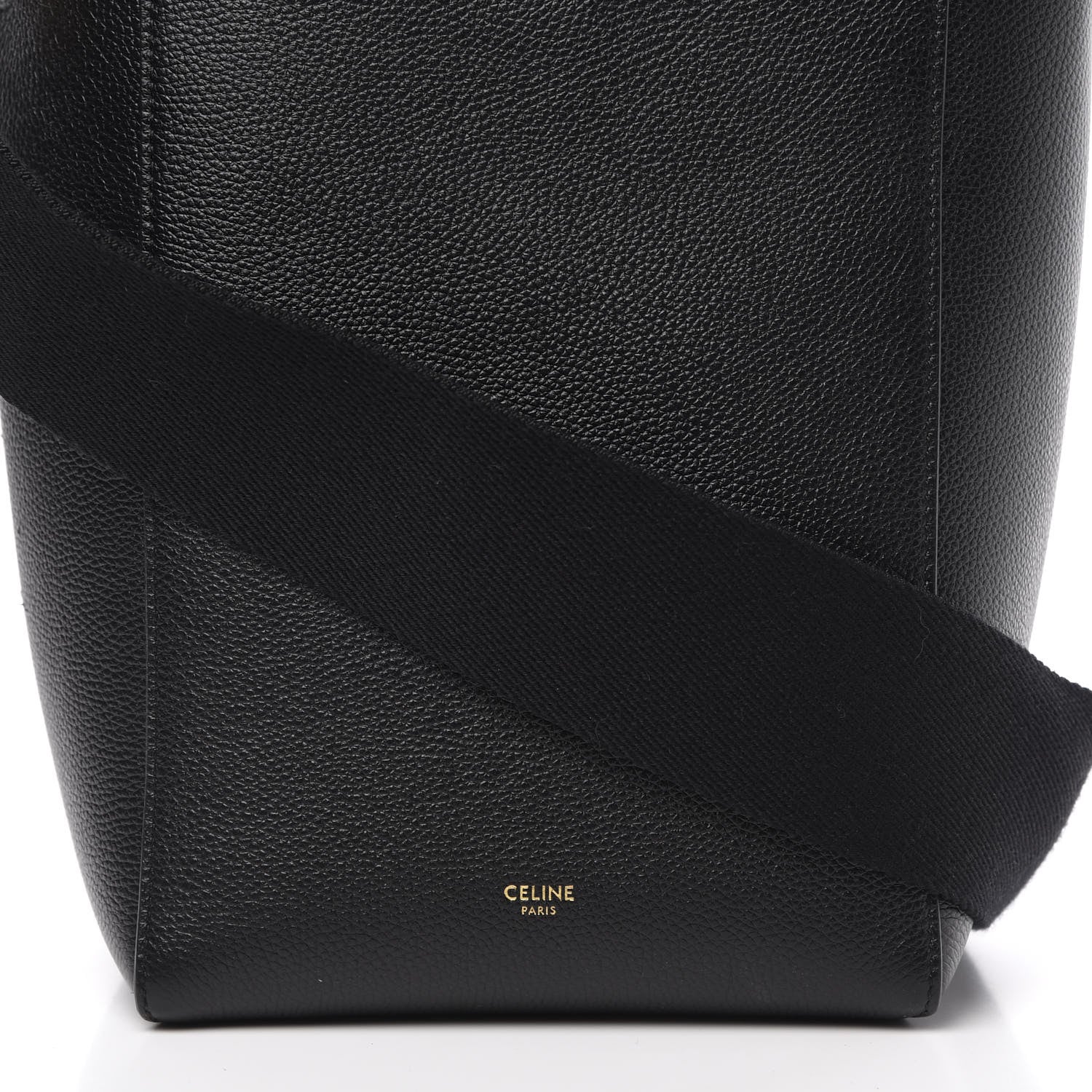 Celine Soft Grained Calfskin Small Sangle Bucket Bag Black 8 of 10