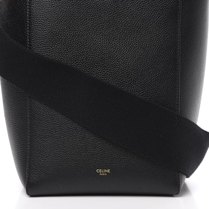 Celine Soft Grained Calfskin Small Sangle Bucket Bag Black 8 of 10