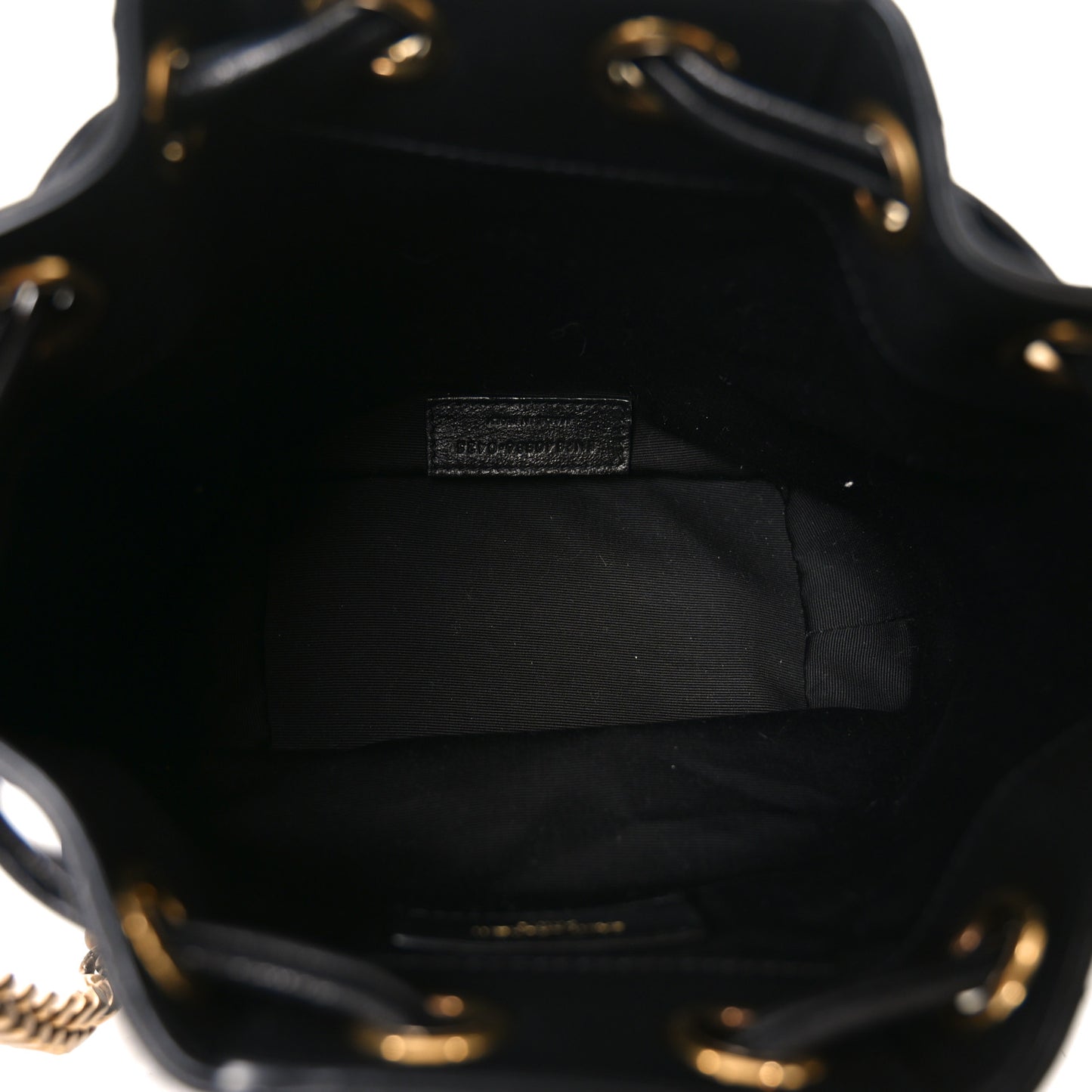 Lambskin Carre Quilted Small Cassandre Bucket Bag Black