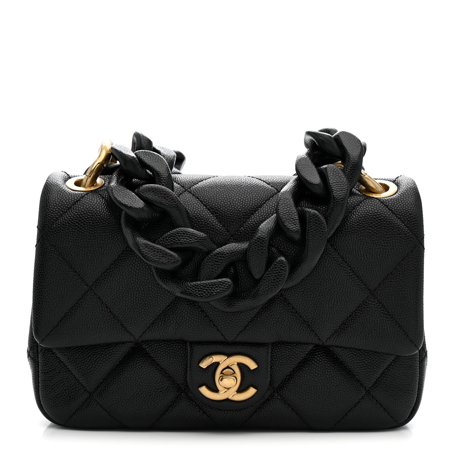 Chanel Caviar Quilted Funky Match Mini Flap Black 1 of 10