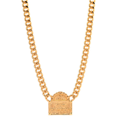Chanel Metal Chain Link CC Rue Cambon Choker Necklace Gold 1 of 7