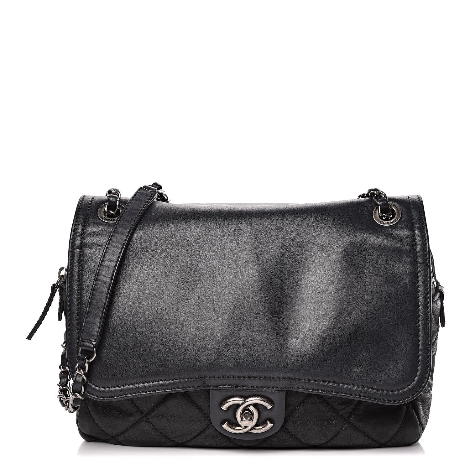Chanel Iridescent Calfskin Medium In the Mix Flap Black 1 of 17