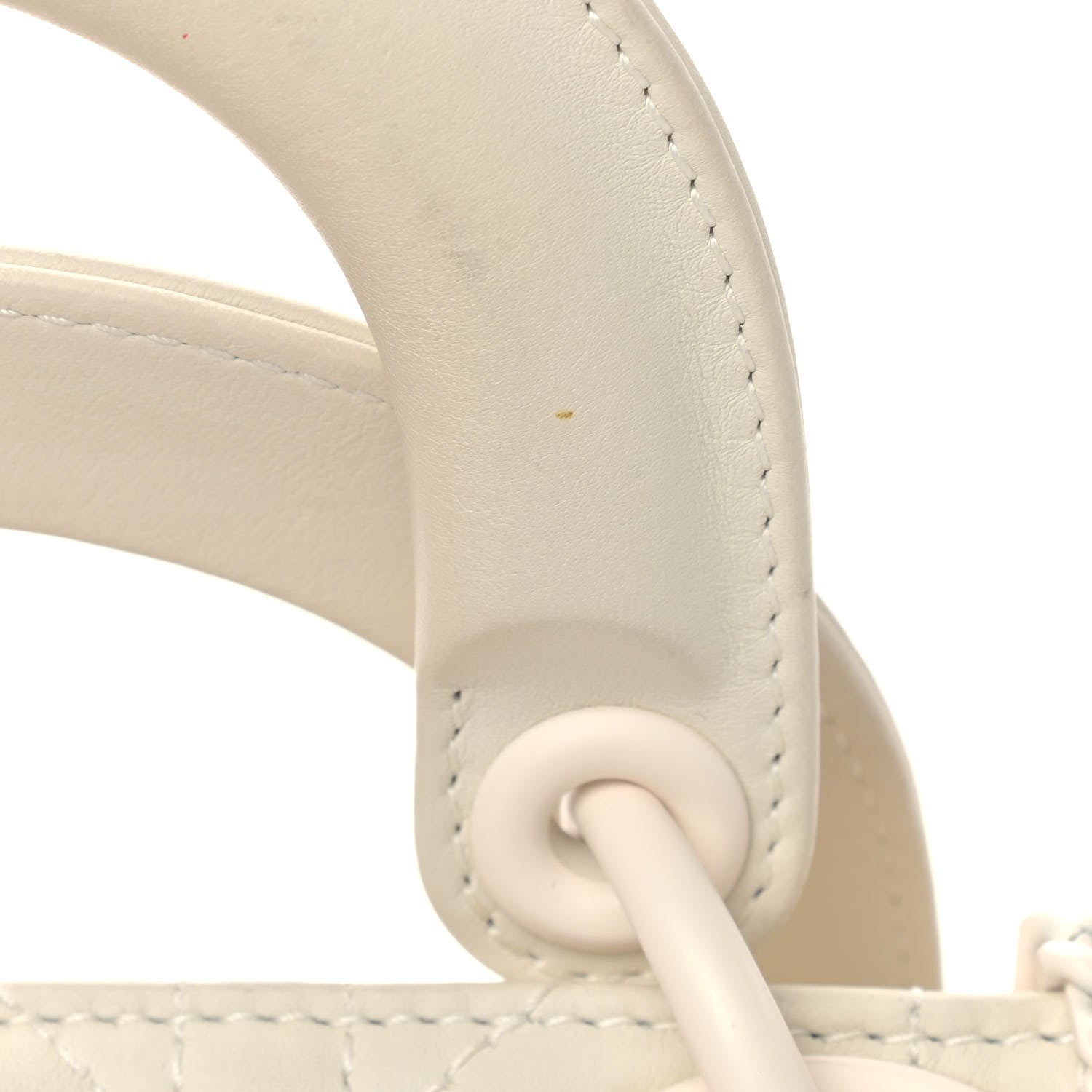 Christian Dior Ultra Matte Calfskin Cannage Mini Lady Dior White 12 of 13