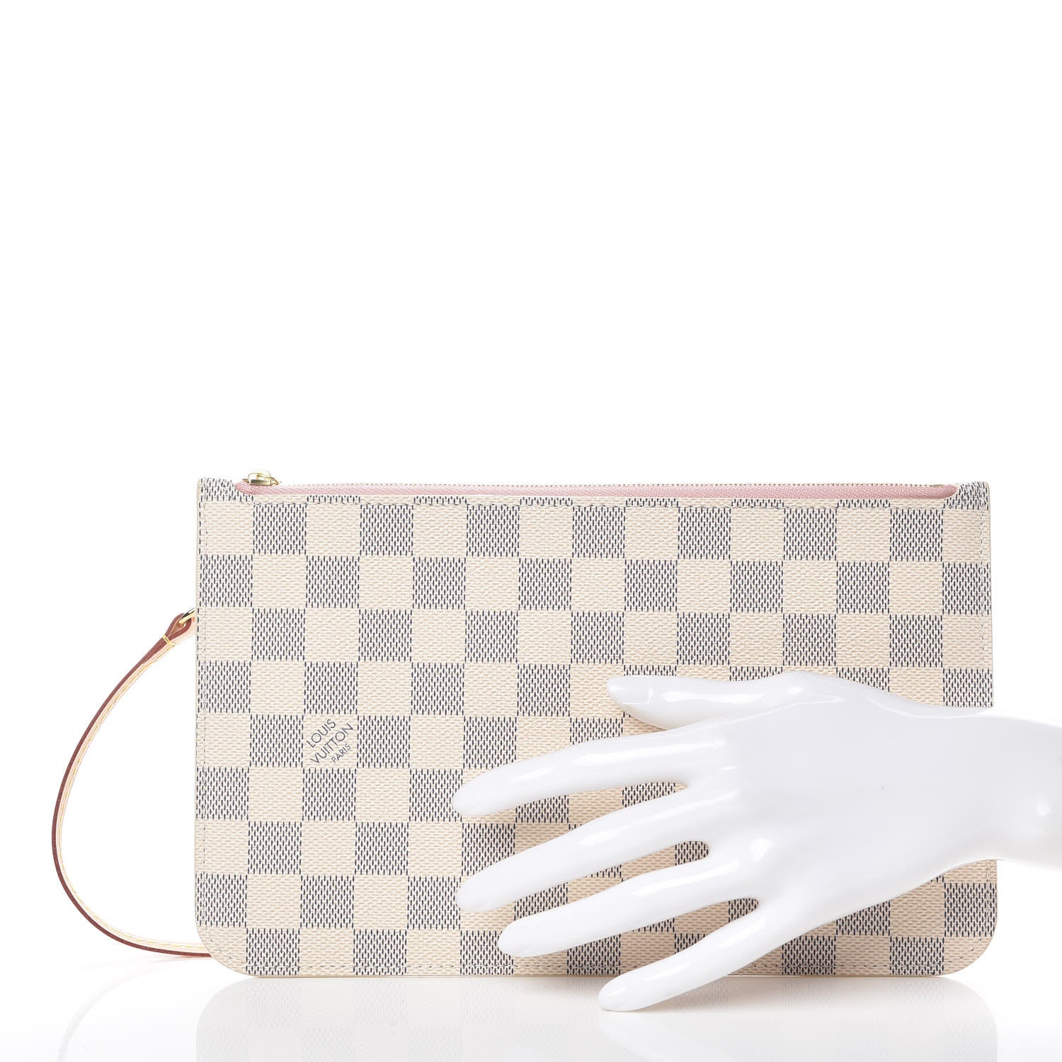 Louis Vuitton Damier Azur Neverfull MM GM Pochette Rose Ballerine 2 of 7