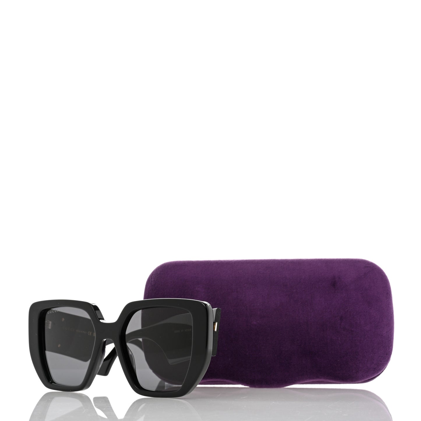 Acetate Square Frame Sunglasses GG0956S Black