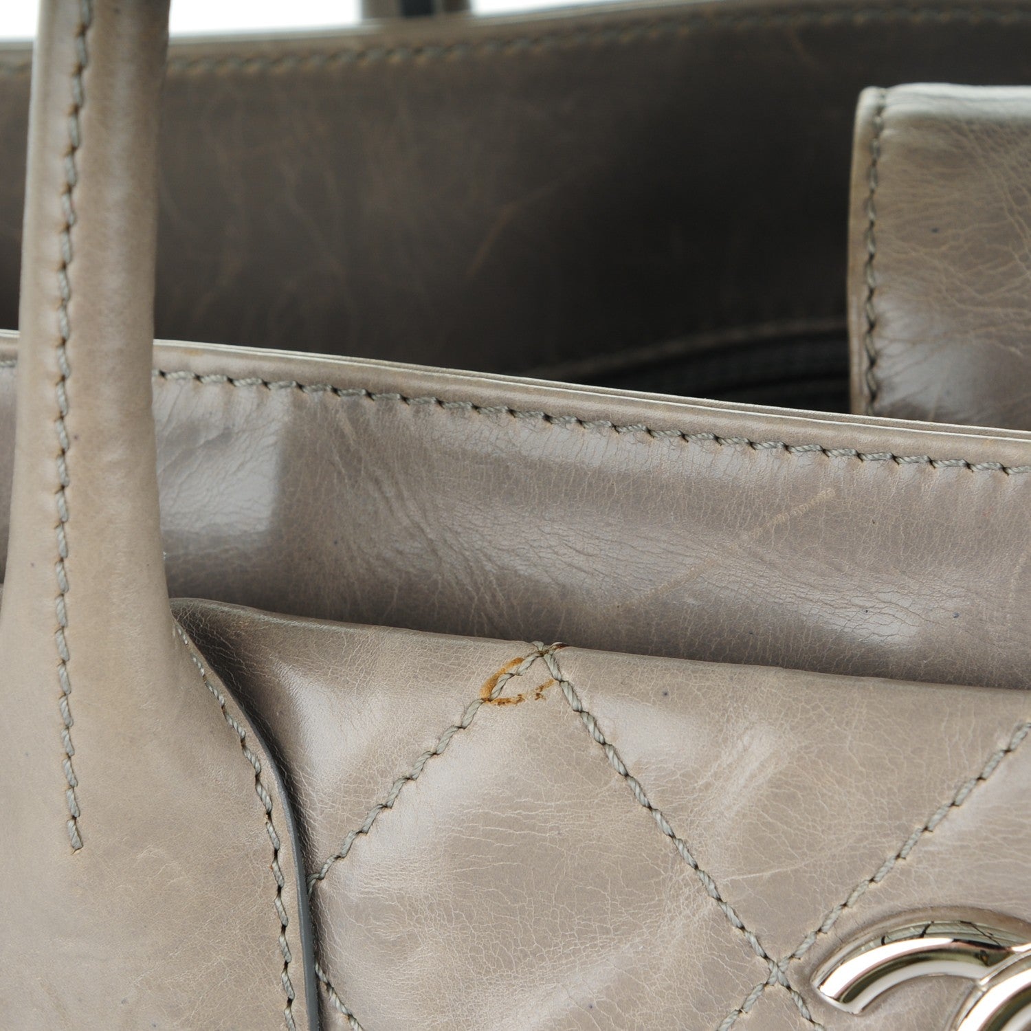 Chanel Glazed Calfskin Small New Portobello Grey 9 of 9
