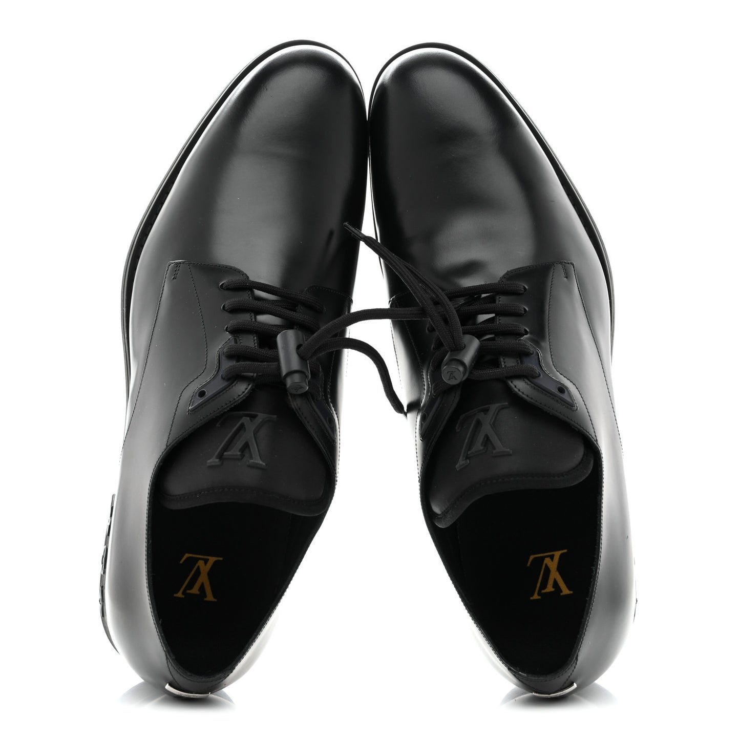 Calfskin Mens Formal Derby Shoes 9 Black