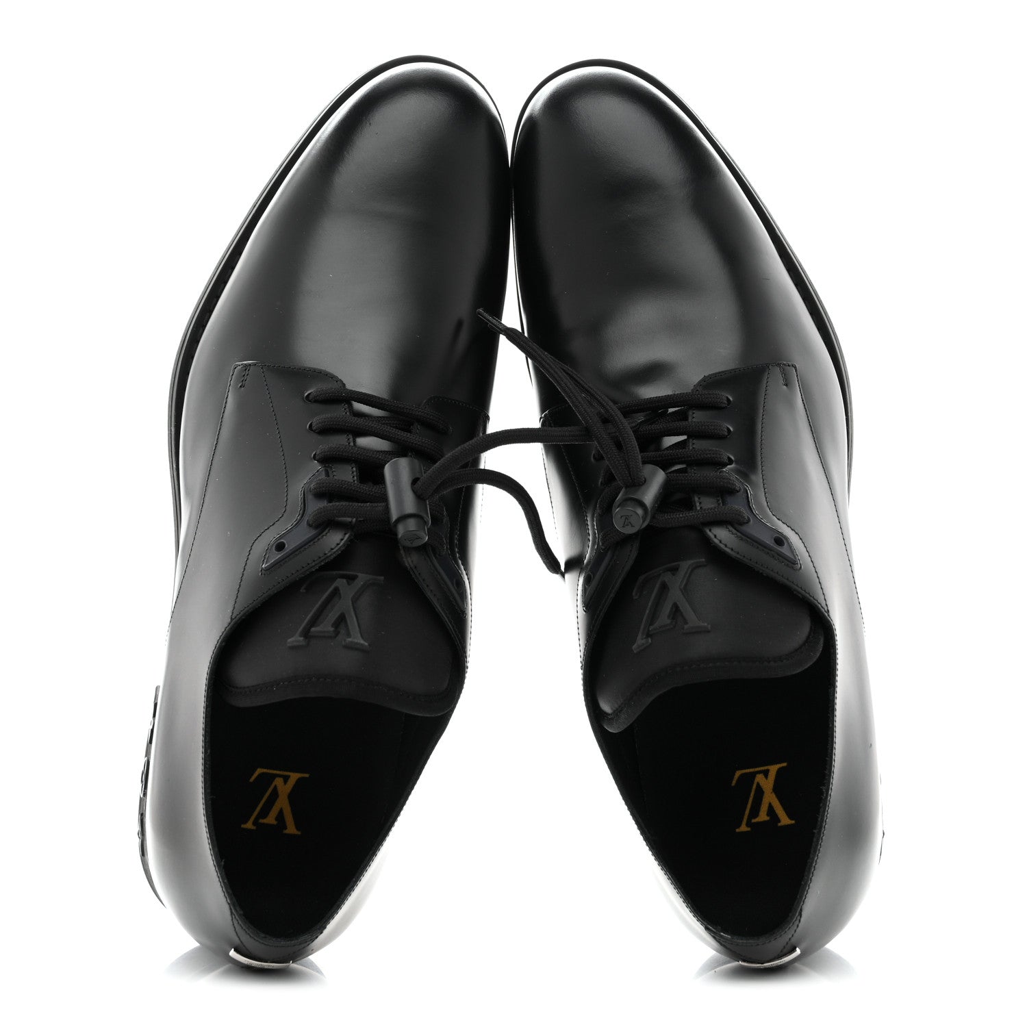 Louis Vuitton Calfskin Mens Formal Derby Shoes 9 Black 1798748 –  FASHIONPHILE