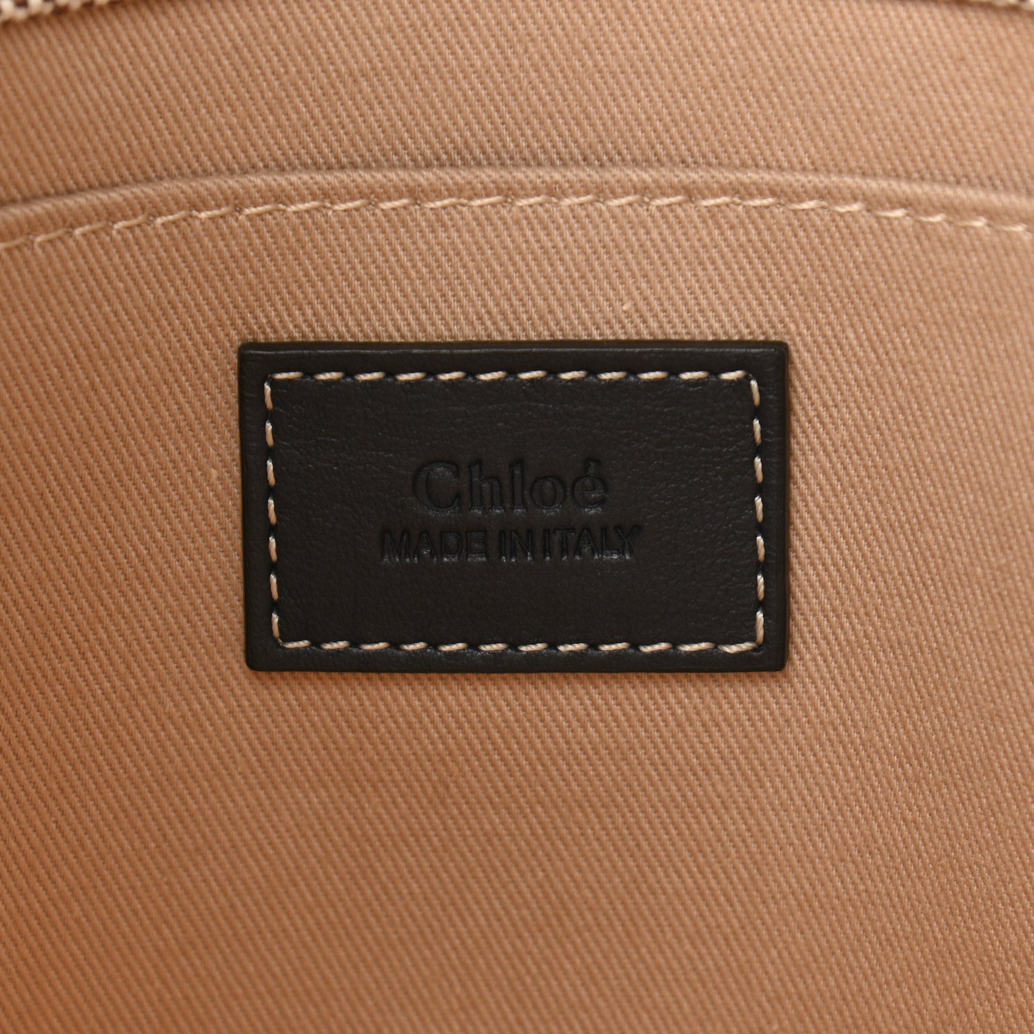 Chloe Cotton Calfskin Medium Woody Ribbon Tote White Black 6 of 10