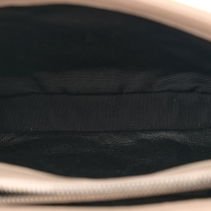 Saint Laurent Sheepskin Matelasse Chevron Monogram Medium College Bag Dark Beige 5 of 17