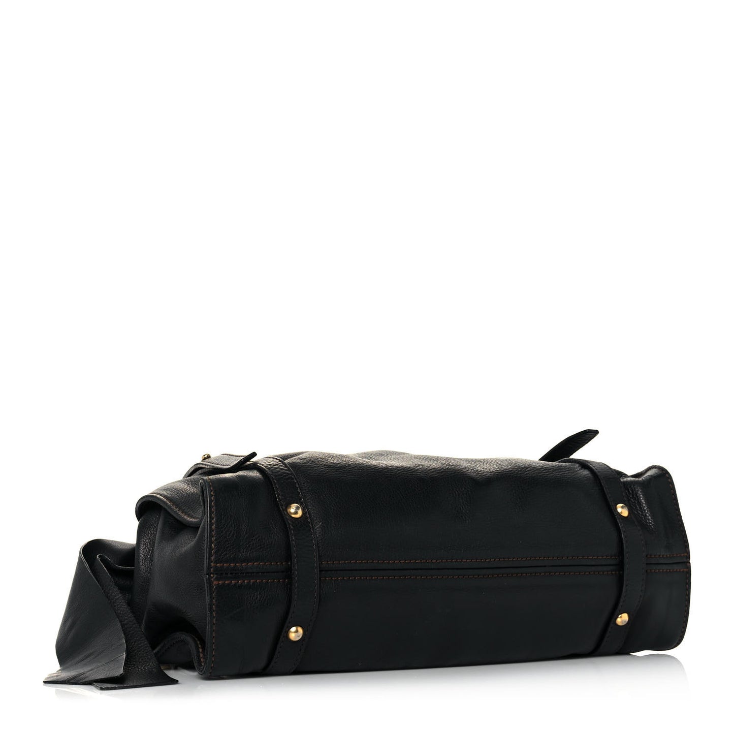 Vitello Lux Peggy Bow Tote Black