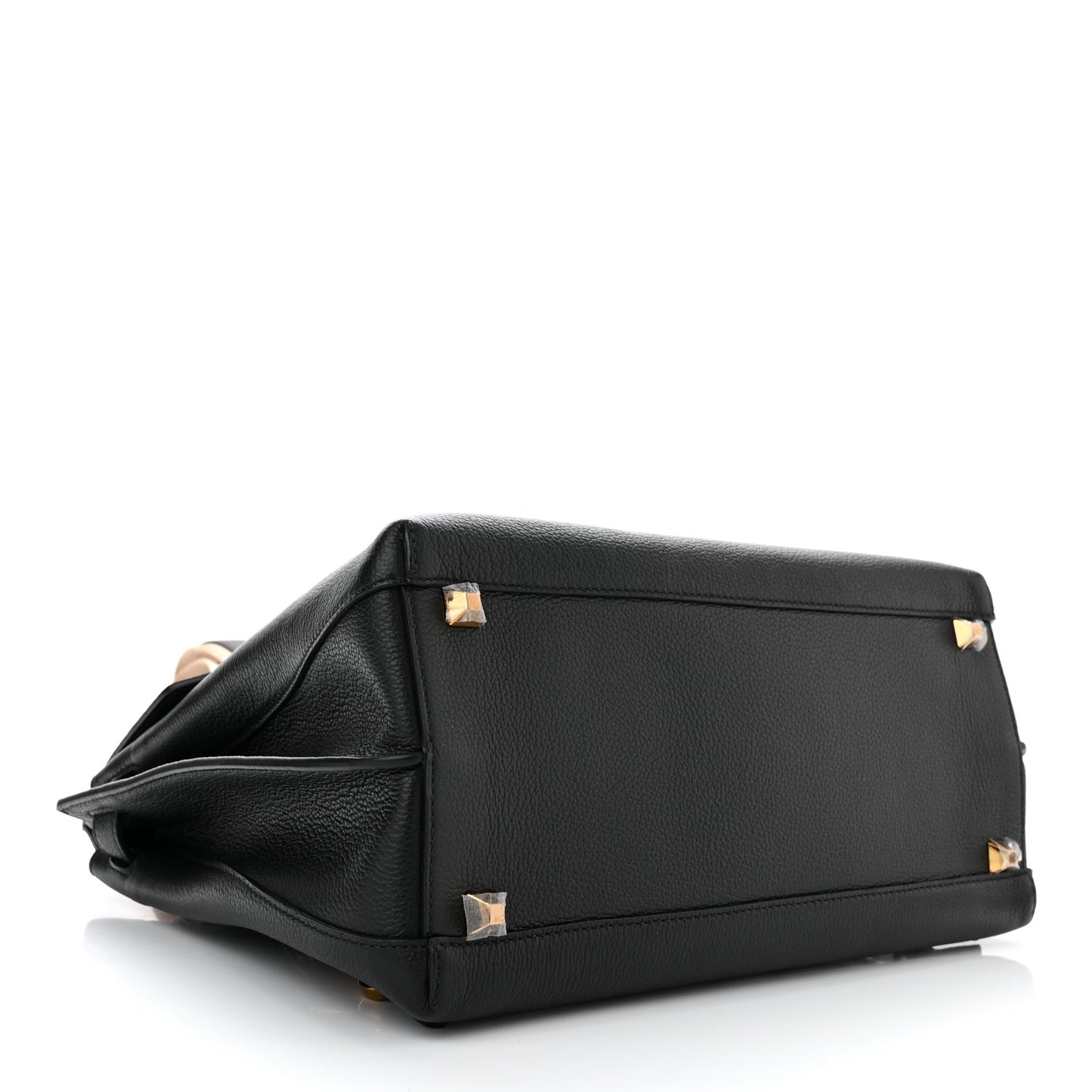 Grained Calfskin Medium Milla Convertible Backpack Black