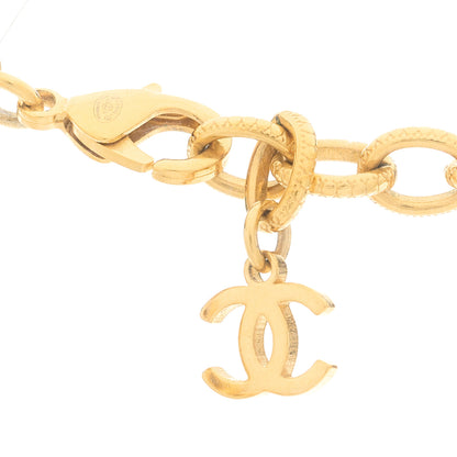 Chanel Crystal Chain Link CC Choker Necklace Gold 3 of 5