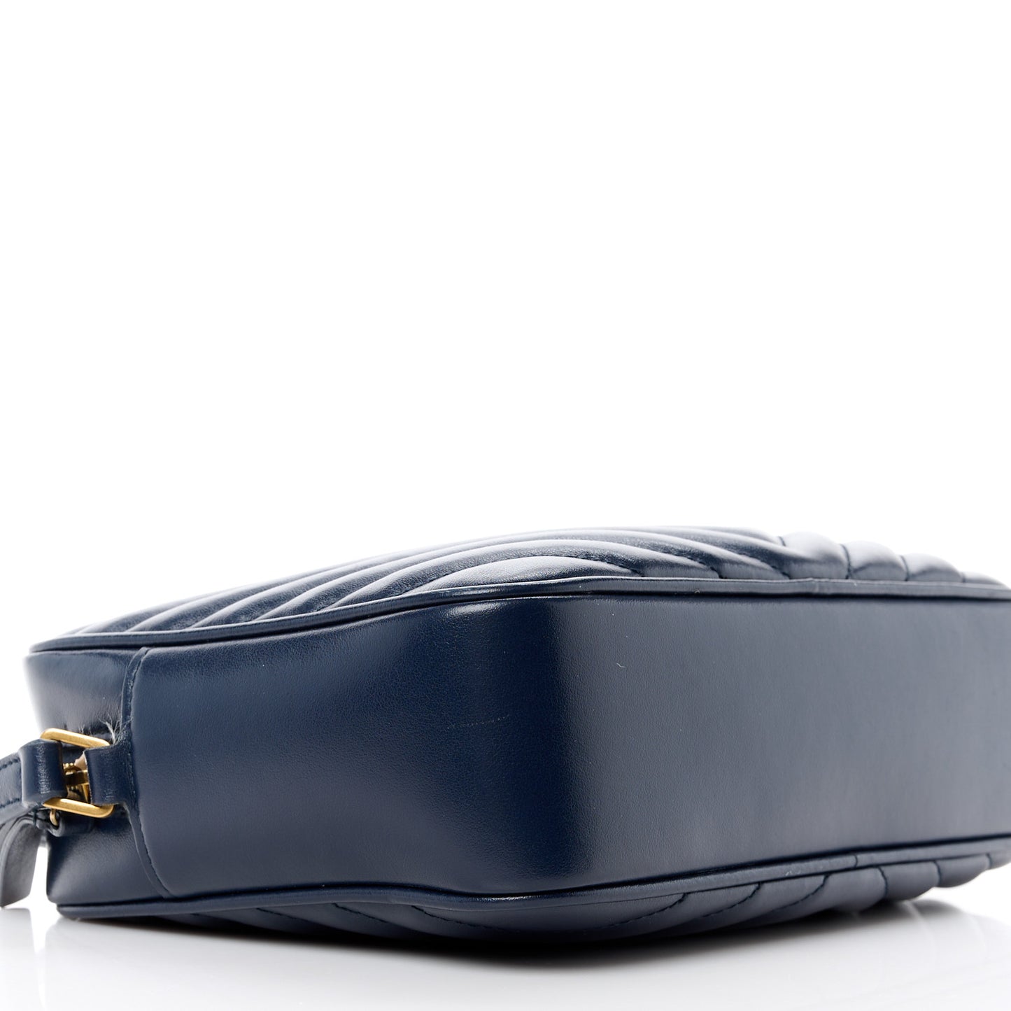 SAINT LAURENT Calfskin Matelasse Monogram Lou Camera Bag Navy
