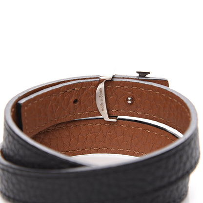 Louis Vuitton Taurillon LV Initiales Reversible Bracelet Brown Black 3 of 5