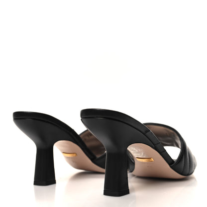 Gucci Nappa Matelasse Monochrome GG Marmont 75mm Slide Sandals 38 Black 4 of 9