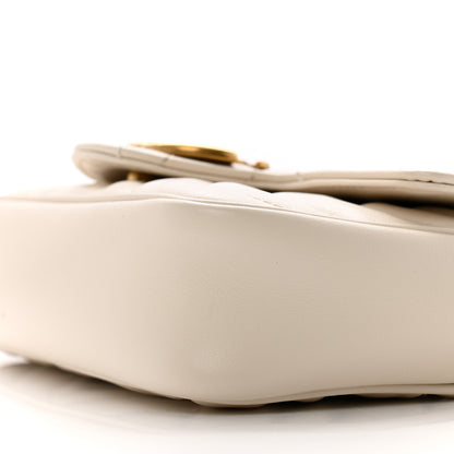 Gucci Calfskin Matelasse Super Mini GG Marmont Shoulder Bag White 10 of 12