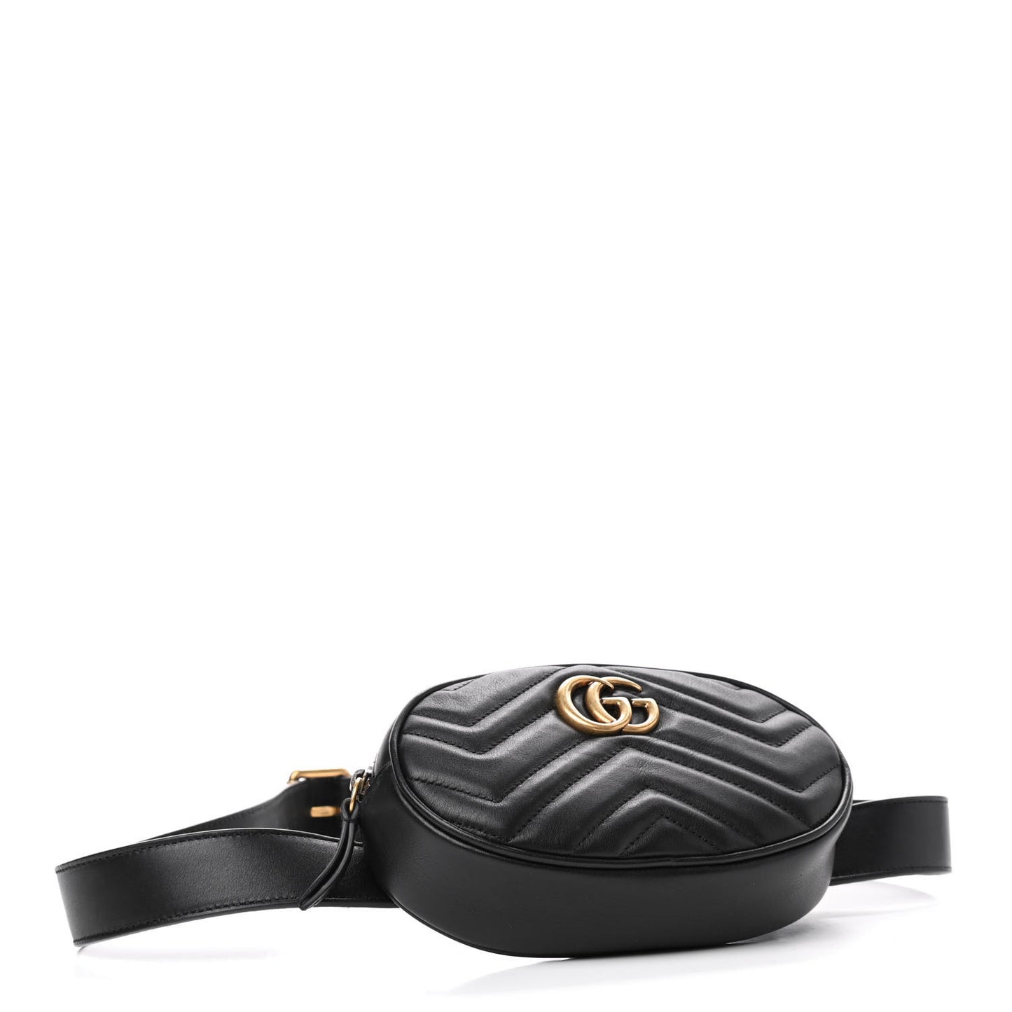 Calfskin Matelasse GG Marmont Belt Bag 85 34 Black