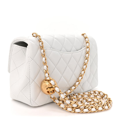 Chanel Lambskin Quilted Mini Rectangular Pearl Crush Flap White 2 of 10
