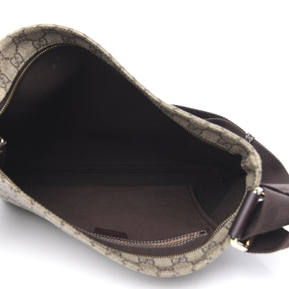 Gucci GG Supreme Monogram Medium Flat Messenger Bag Dark Brown 5 of 12