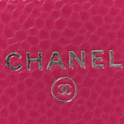 Chanel Caviar Enamel Quilted Wallet On Chain WOC Pink 6 of 12