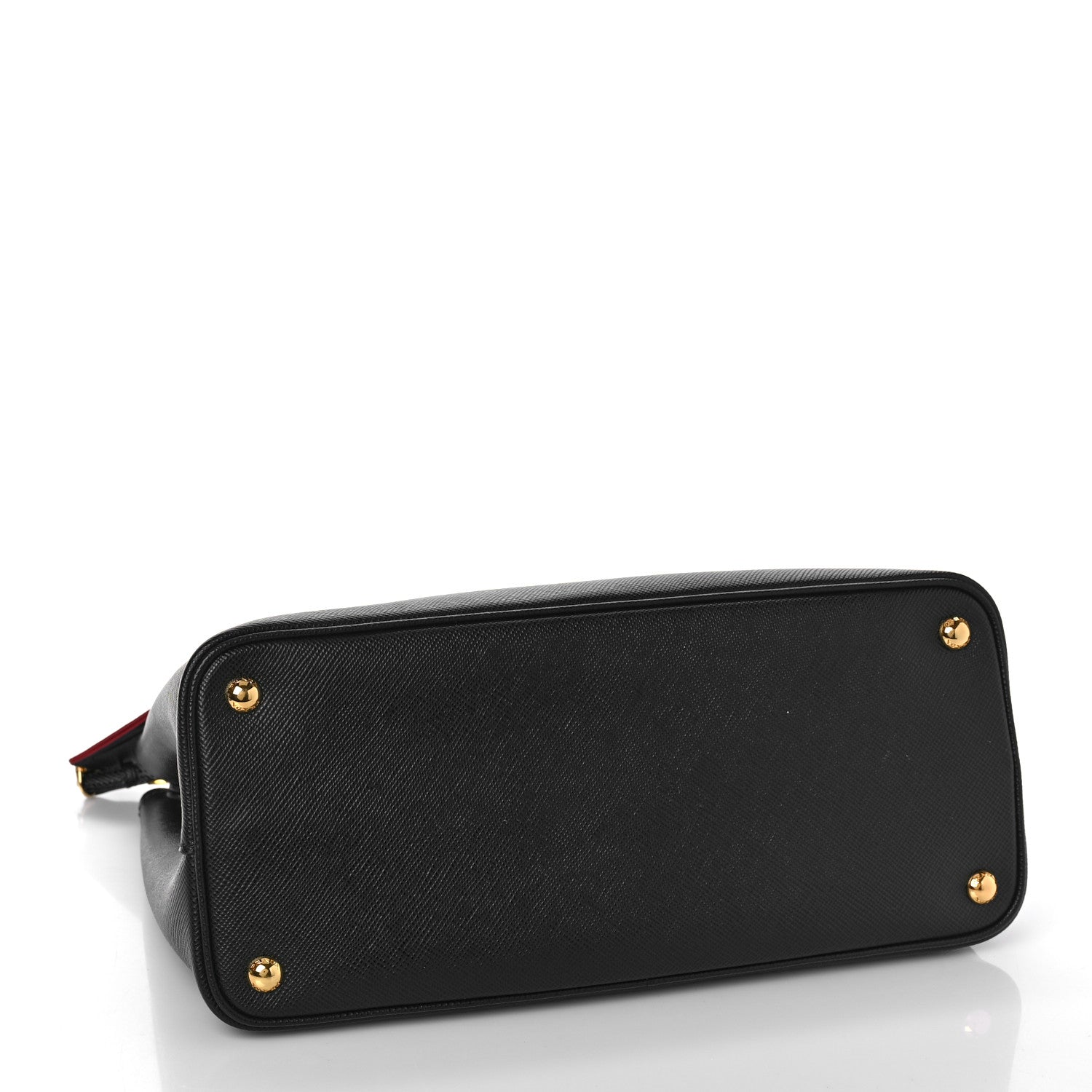 Prada Saffiano Cuir Medium Double Bag Black Fuoco 3 of 7