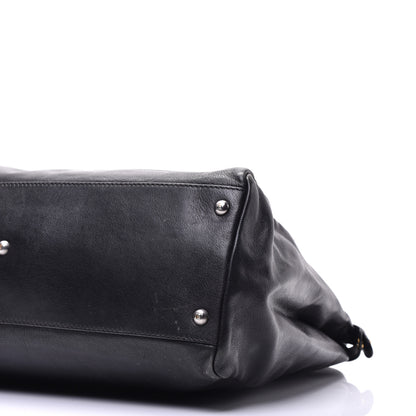 Fendi Goatskin Large Peekaboo Iconic Satchel Black 9 of 11