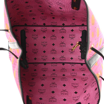 MCM Visetos Medium Reversible Liz Shopper Tote Pink 10 of 20