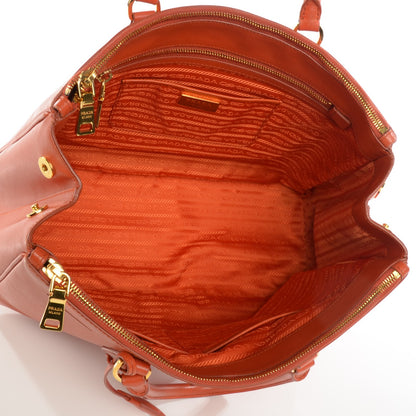 Prada Saffiano Large Galleria Double Zip Tote Papaya 5 of 11