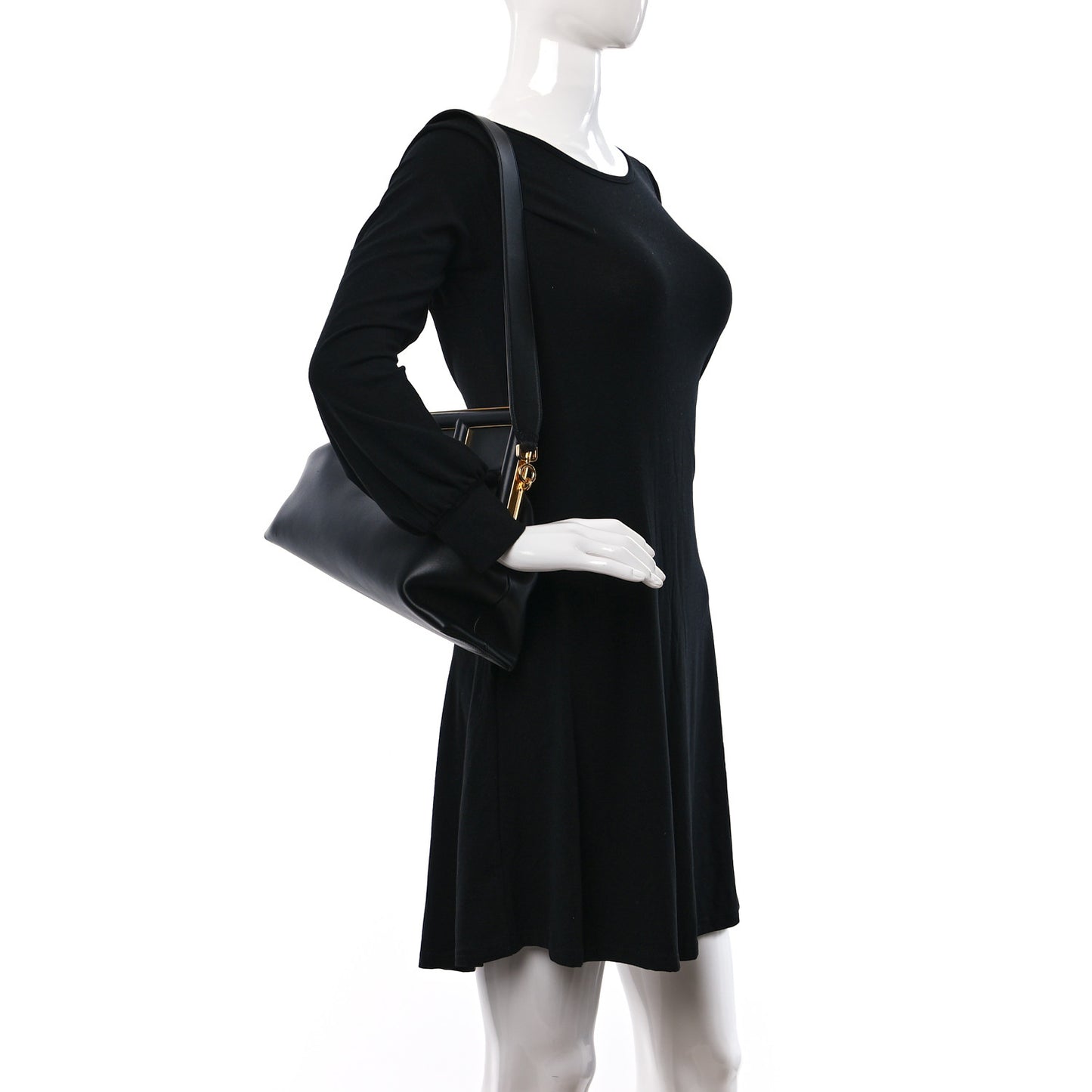 Shiny Nappa Medium Fendi First Black