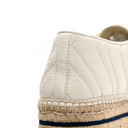 Gucci Nappa Matelasse GG Pilar Flatform Lace-Up Espadrilles 41 Great White 15 of 15