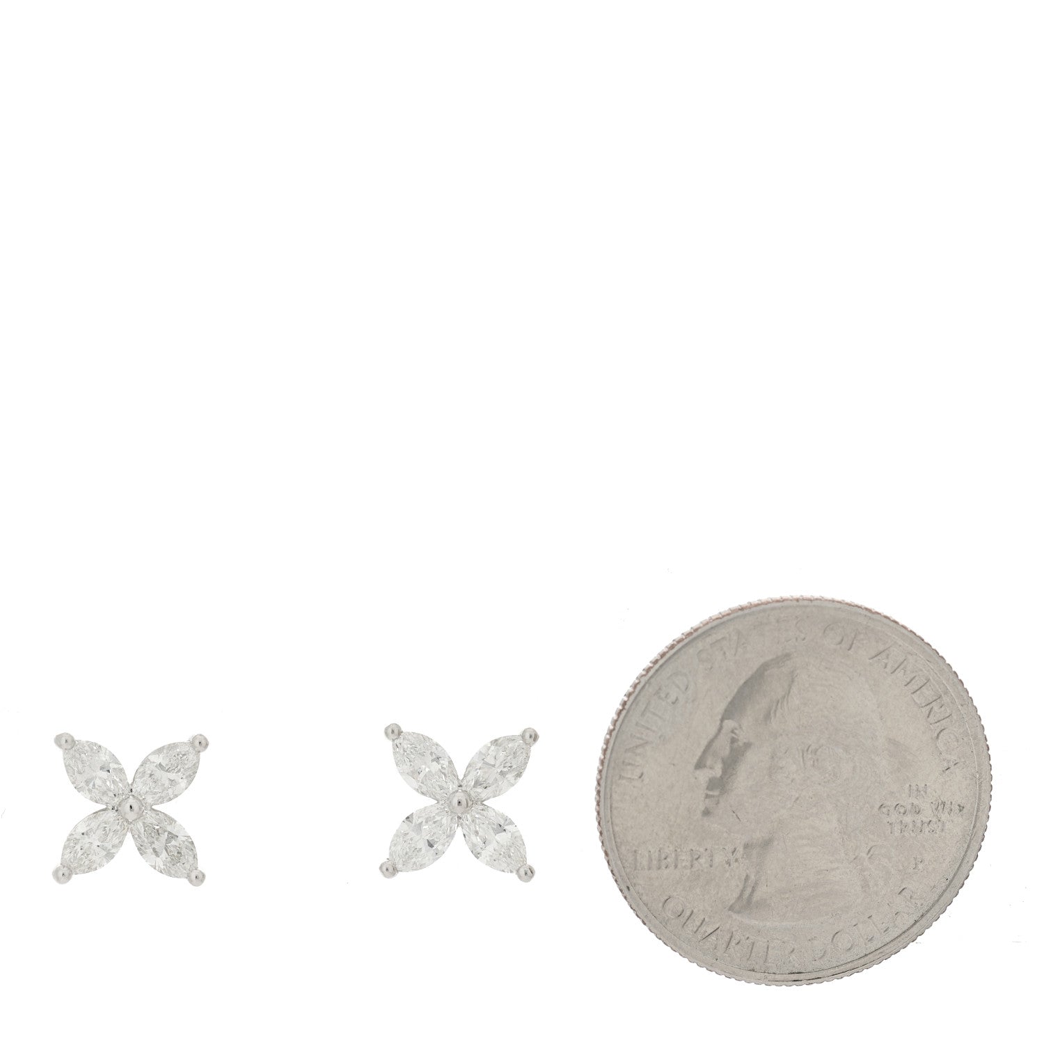 Tiffany Platinum Diamond Large Victoria Earrings 2 of 5