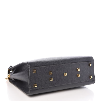 Valentino Garavani Grained Calfskin Medium My Rockstud Frame Bag Dark Grey 4 of 8