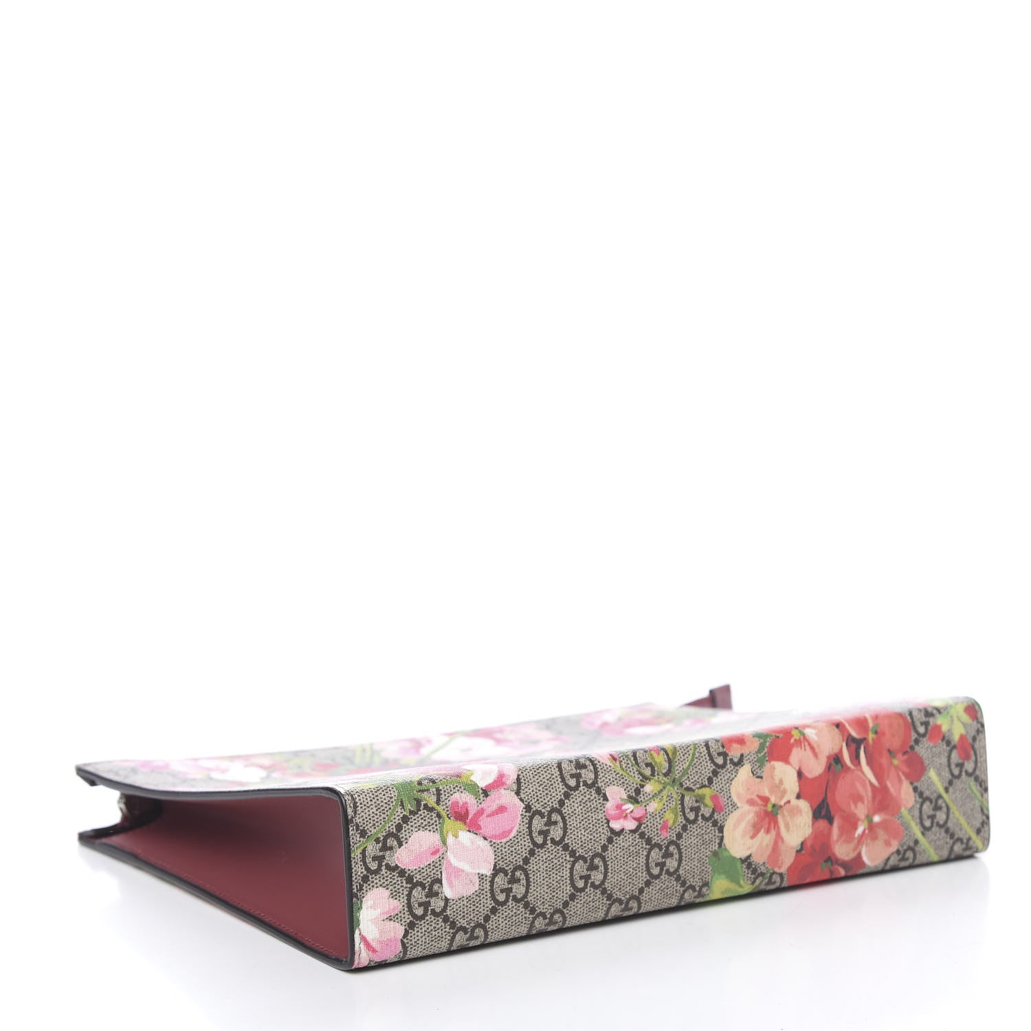 Gucci GG Supreme Monogram Blooms Large Cosmetic Case Beige Multicolor Dry Rose 4 of 9