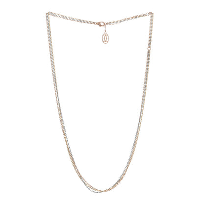 Cartier 18K Pink Yellow White Gold Three Chain Necklace 3 of 4