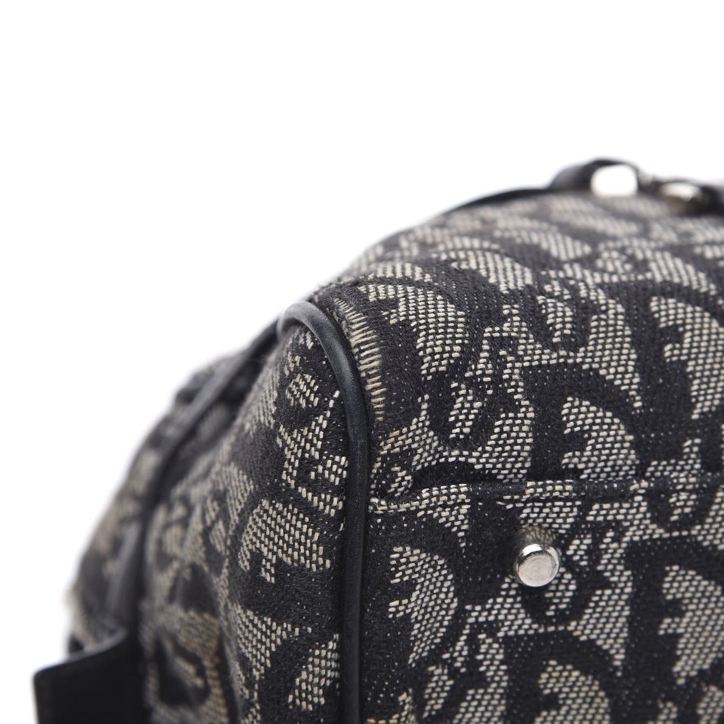 Denim Monogram Charms Shoulder Bag Blue