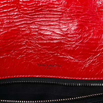 Saint Laurent Crinkled Calfskin Matelasse Monogram Medium Niki Chain Satchel Rouge Eros 6 of 11
