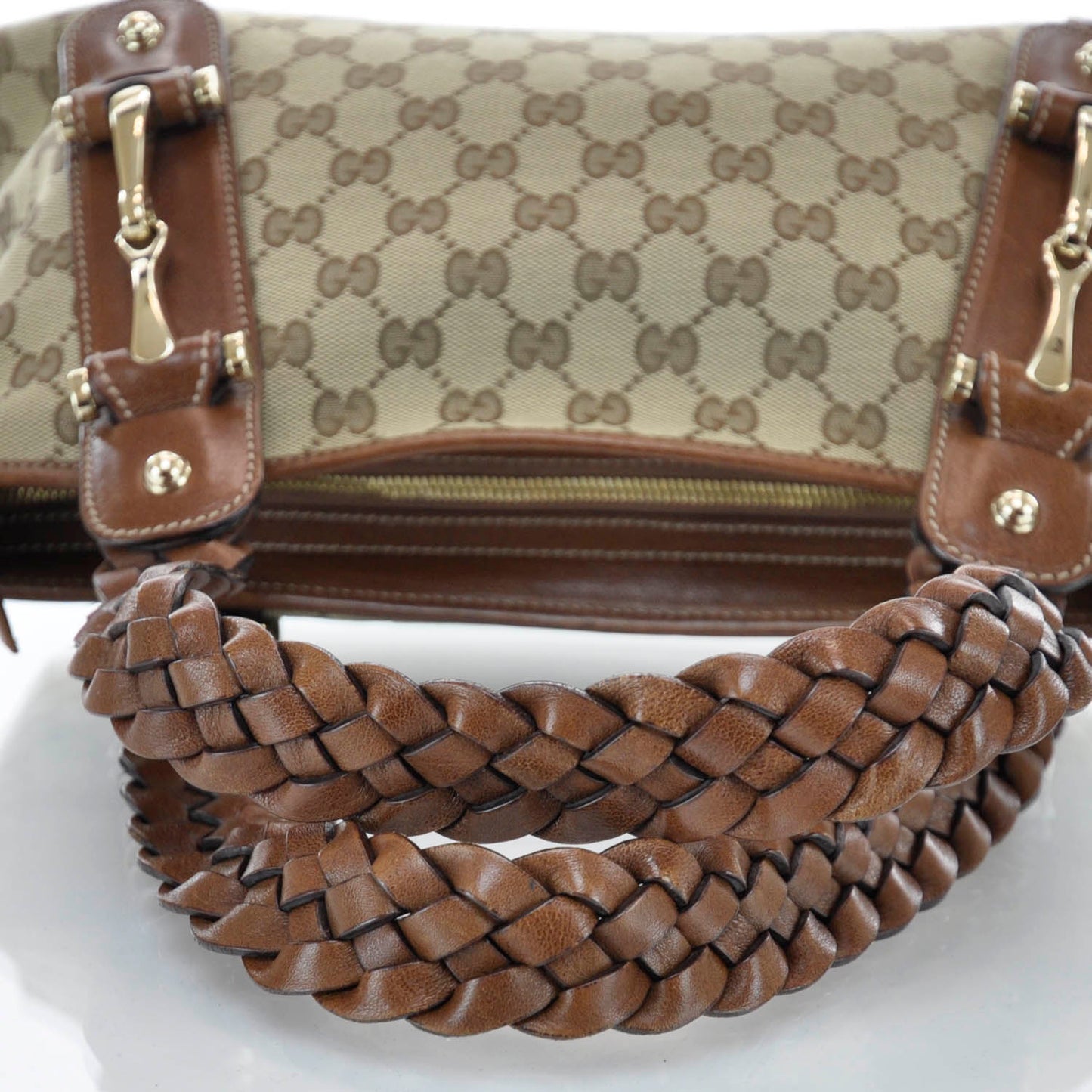 Canvas Monogram Pelham Tote Brown