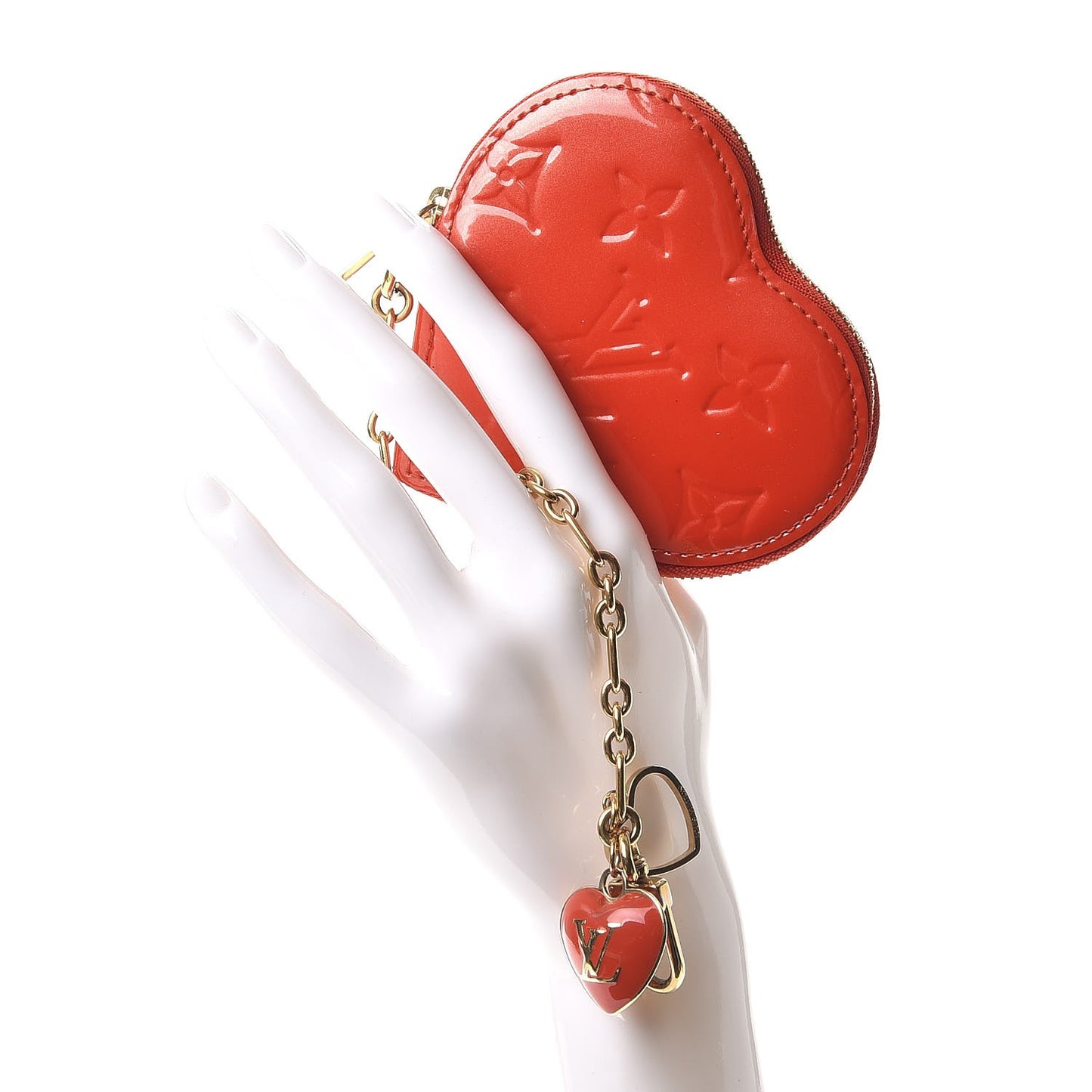 Vernis Heart Coin Purse Orange Sunset