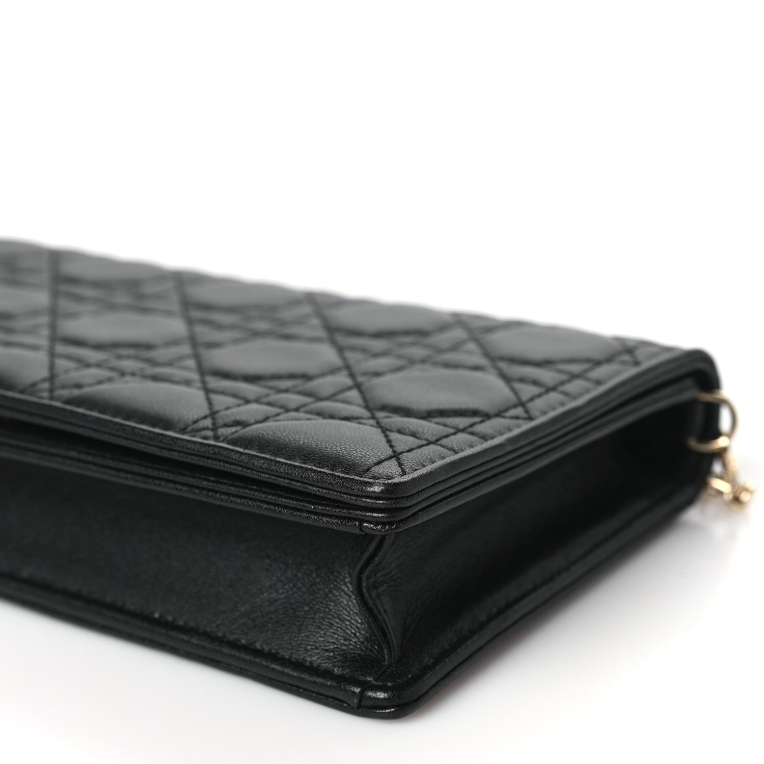Christian Dior Lambskin Cannage Lady Dior Pouch Black 10 of 11