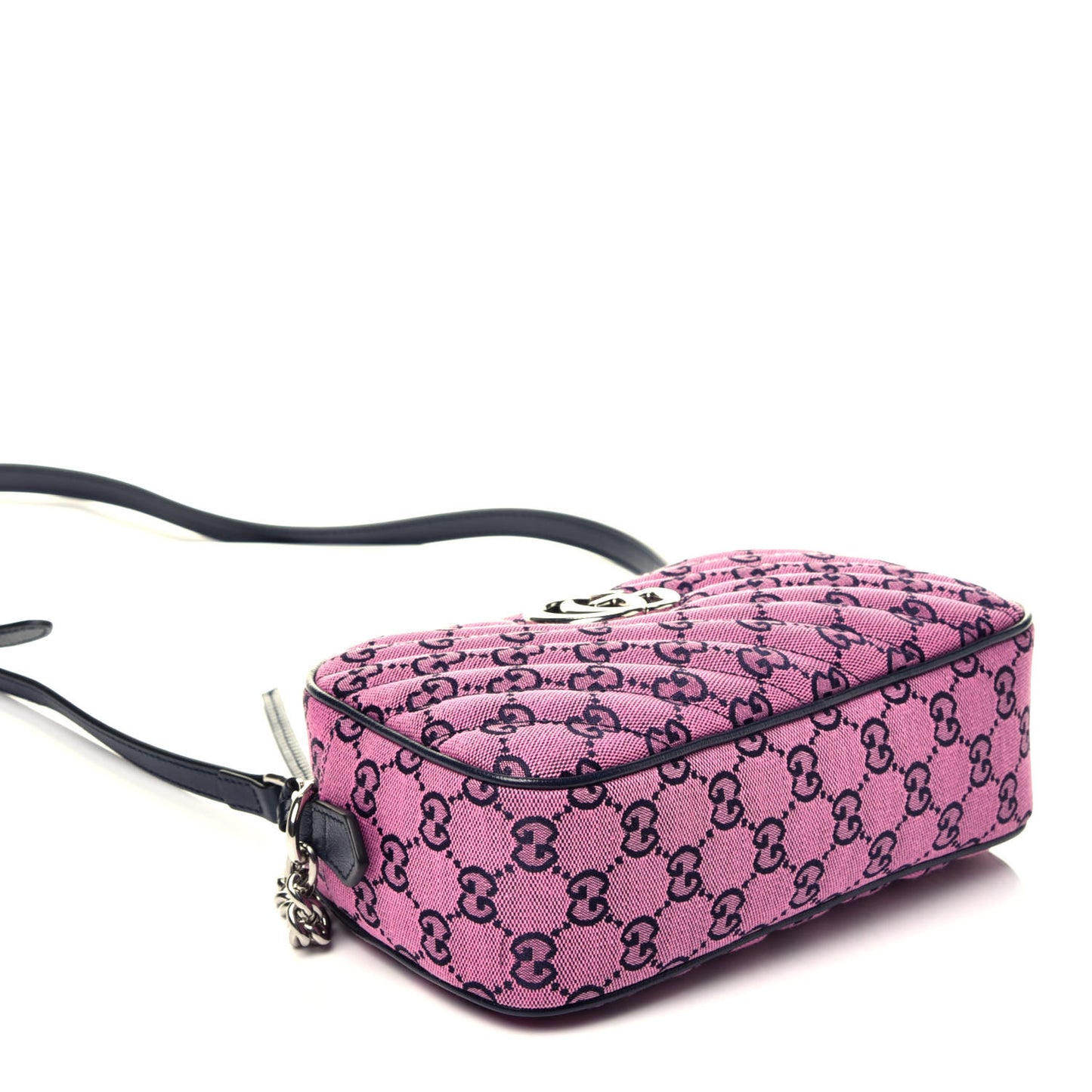 Monogram Multicolor Matelasse Diagonal Small GG Marmont Chain Shoulder Bag Pink Blue